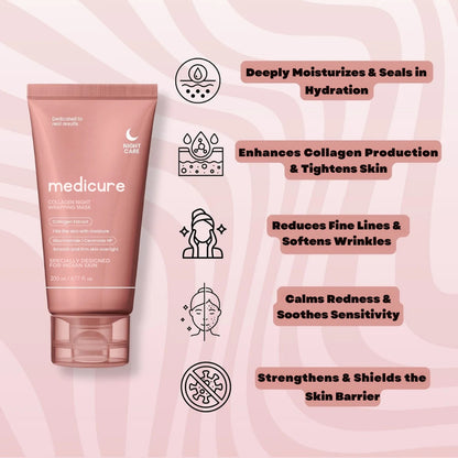 Medicure Collagen Overnight Wrapping Peel Off Facial Mask Pack of 1